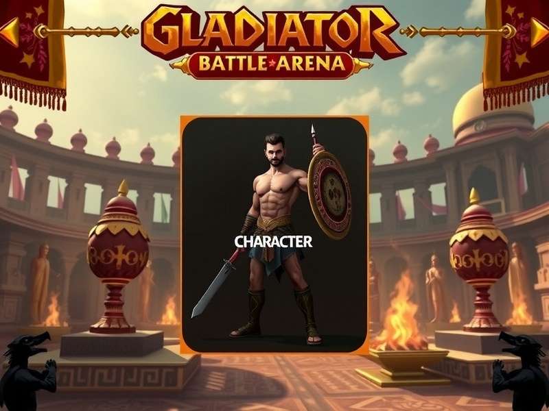 Gladiator Battle Arena character selection screen